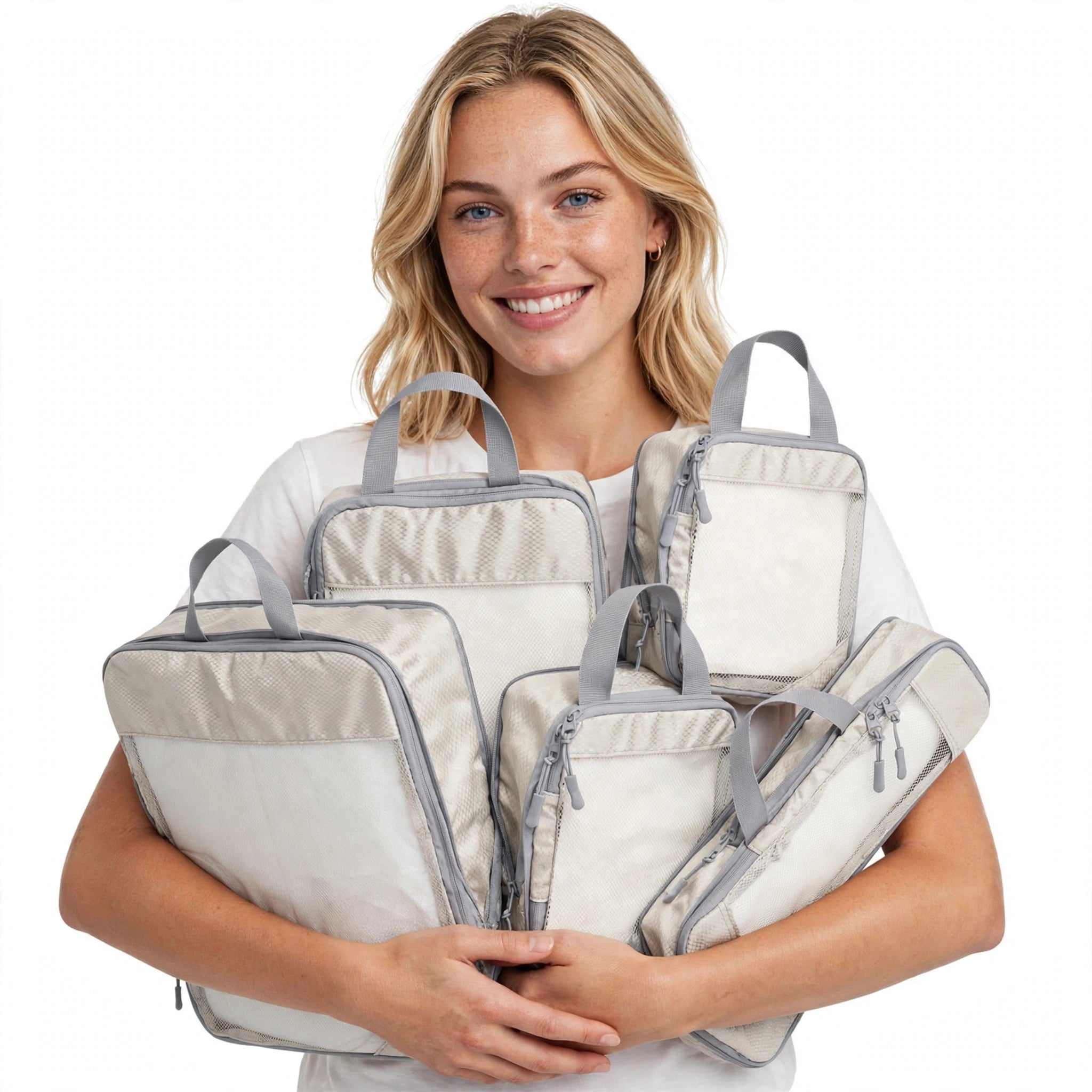Less Bulk | Mesh Compression Packing Cubes Set