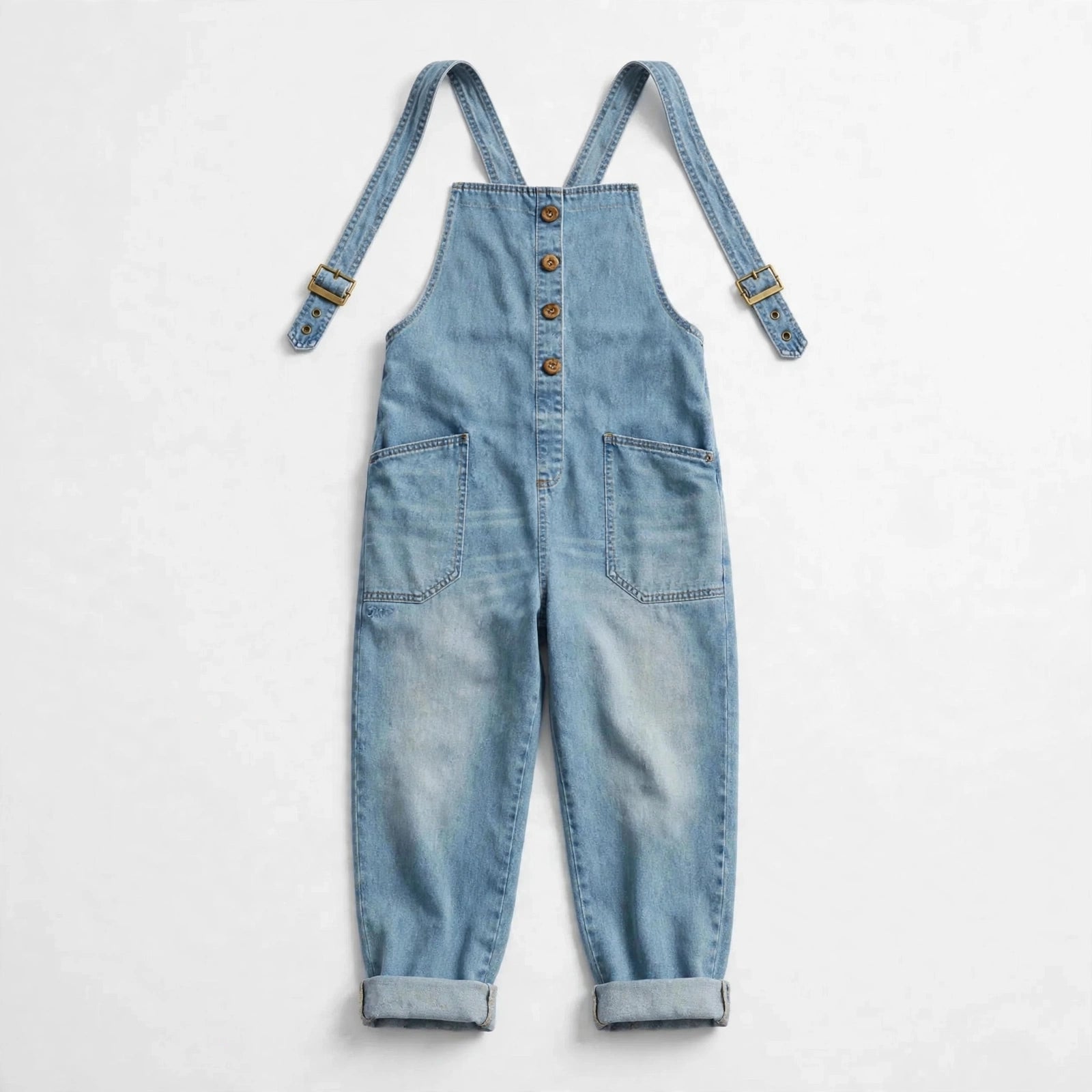 Eleonora Northwell | Light Blue Baggy Denim Overalls For Women