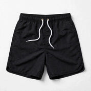 Fausto Corcombe | Black Quick-Dry Swim Shorts For Men