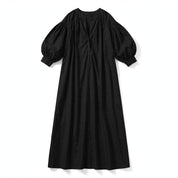Caterina Brambury | Linen-Look Balloon Sleeve Kaftan Dress For Women
