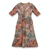 Tea Ostbridge | Mosaic Print V-Neck Pocket Midi Dress For Women