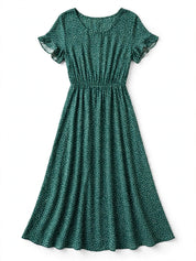 Flavia Kelbury | Polka Dot Scoop Neck Midi Dress For Women