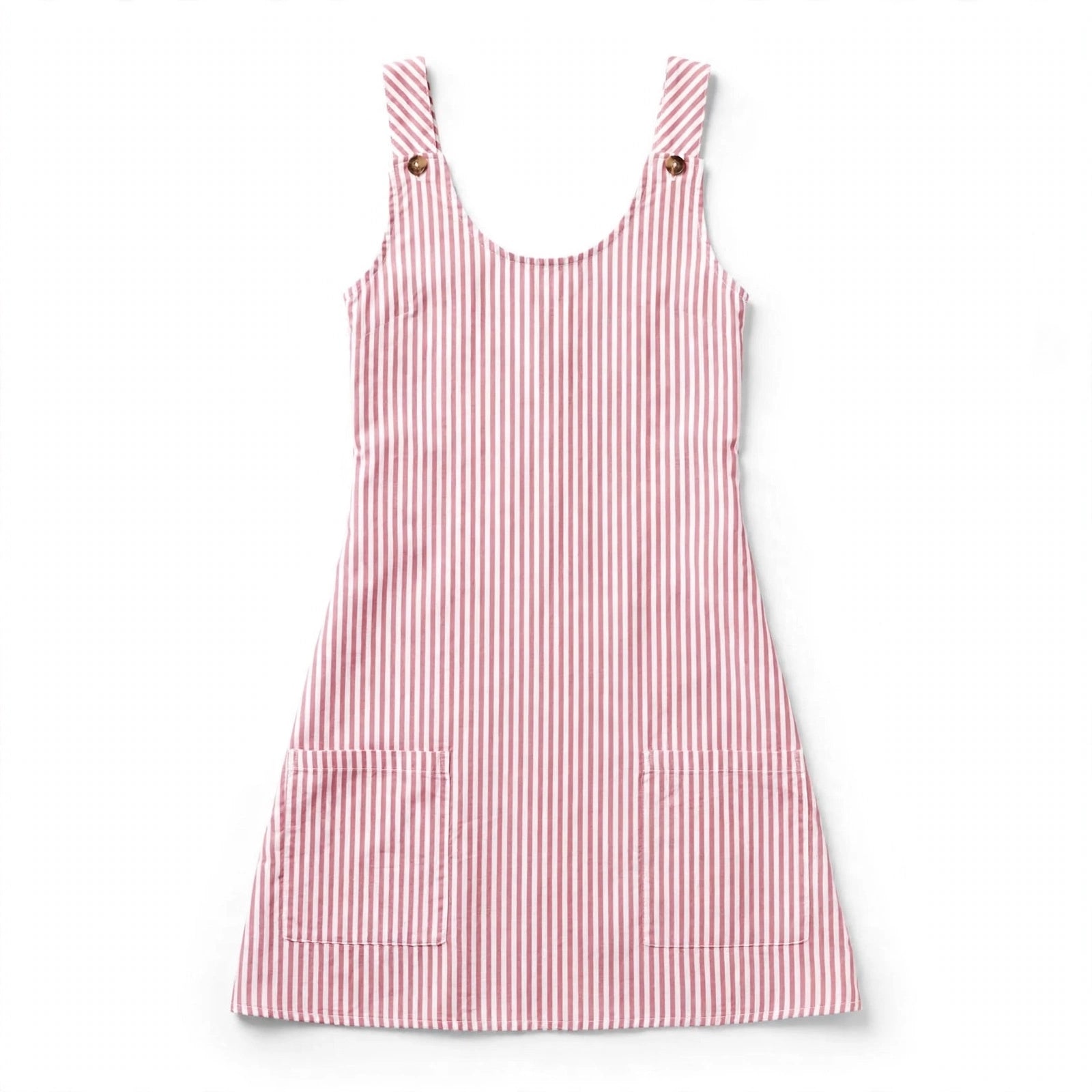 Olga Ashholt | Striped Sleeveless Pocket Dress For Women
