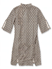 Ginevra Estmore | Brown Geometric Print Shift Dress For Women