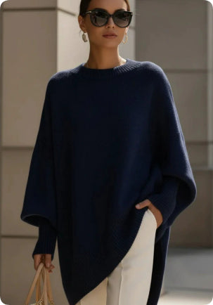 Emma Wilson | Oversized Knit Batwing Pullover Sweater For Women