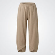 Camille Dubois | Relaxed Linen Wide-Leg Trousers with Effortless Comfort For Women