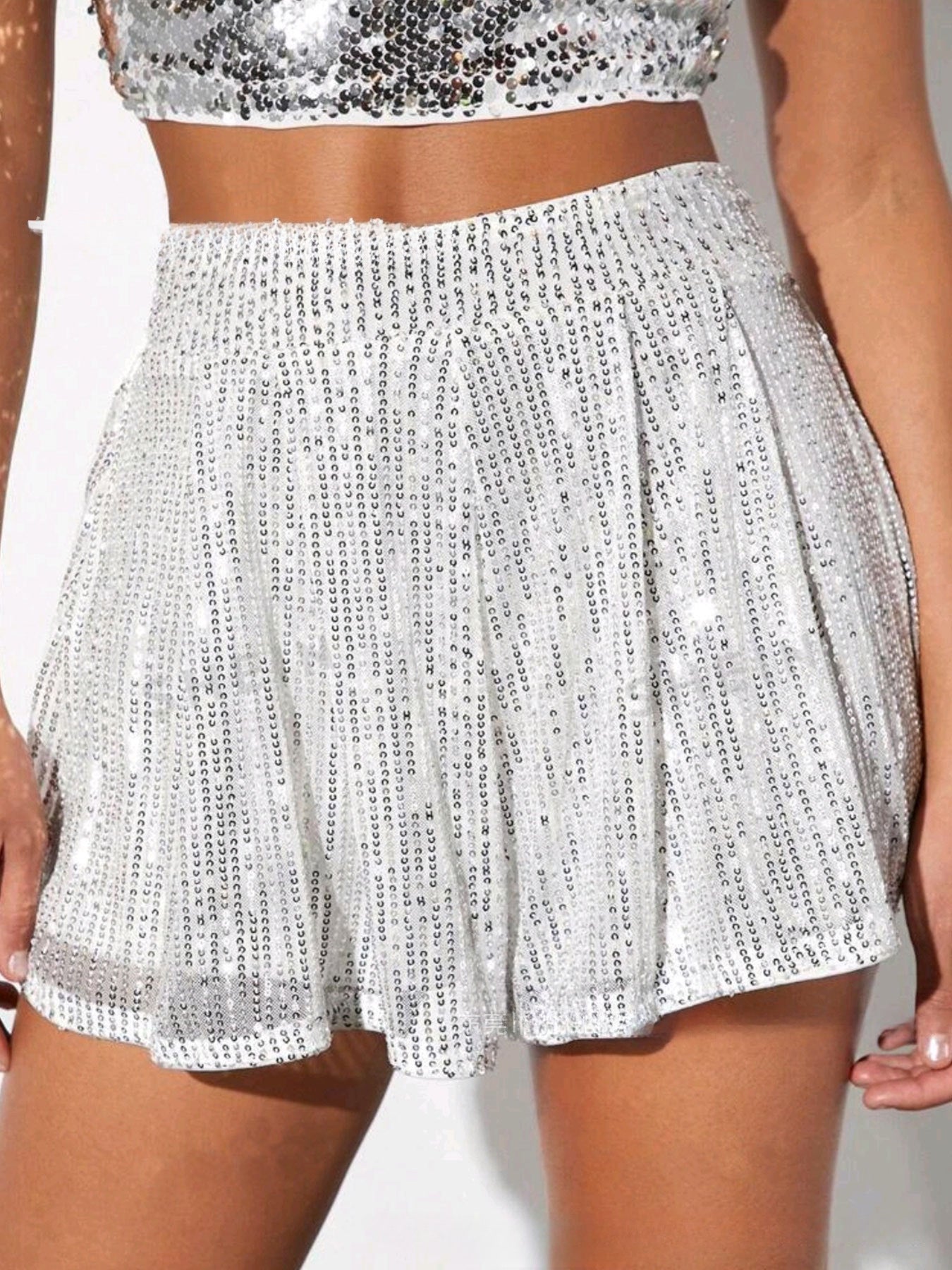 Teodora Bramfield | Sequin Flared Party Shorts For Women (Christmas / NYE)