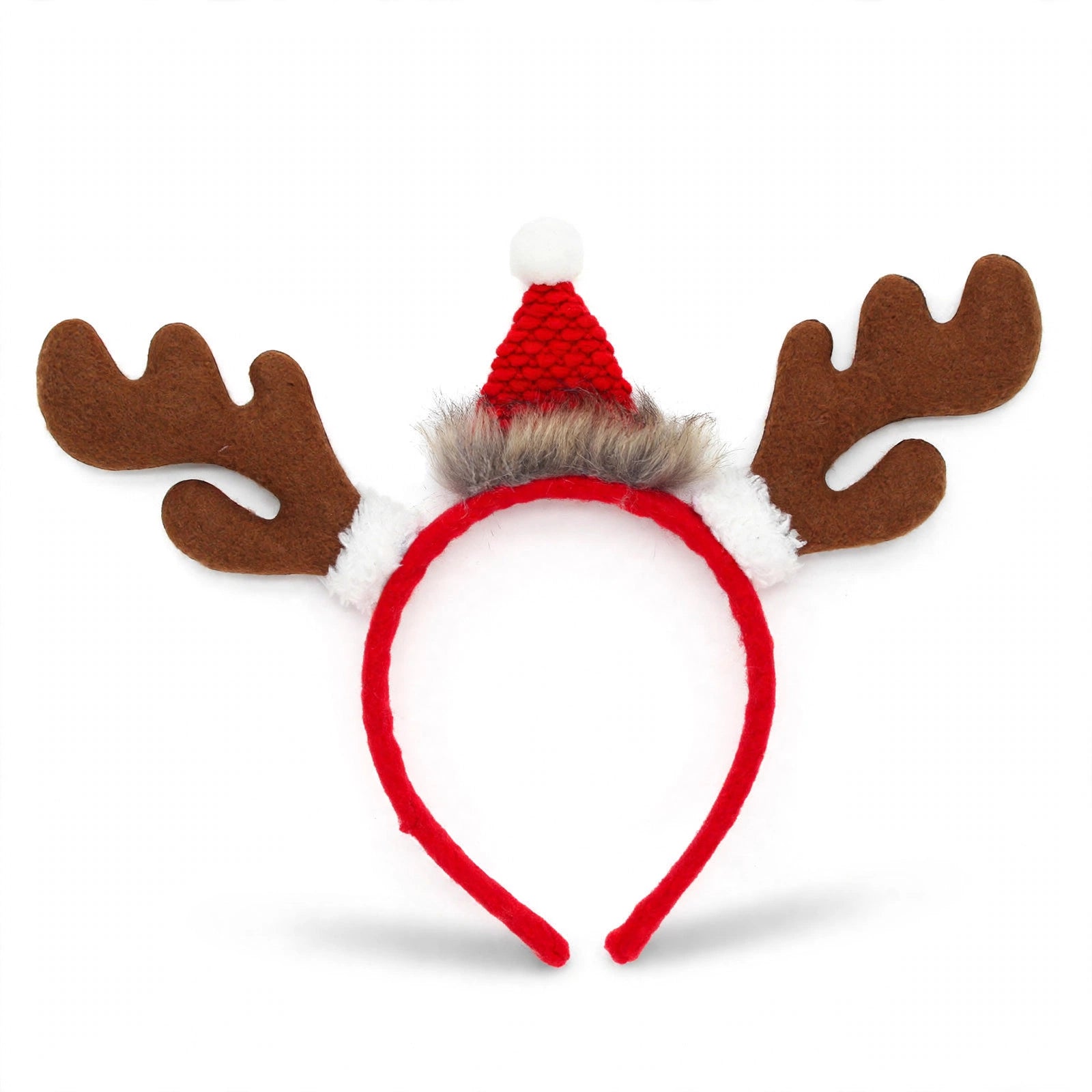 Antler Frost | Brown Antler Santa Hat Christmas Headband Unisex