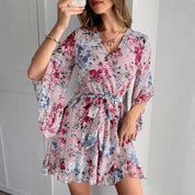 Harper Kelly | Floral Wrap Mini Dress For Women