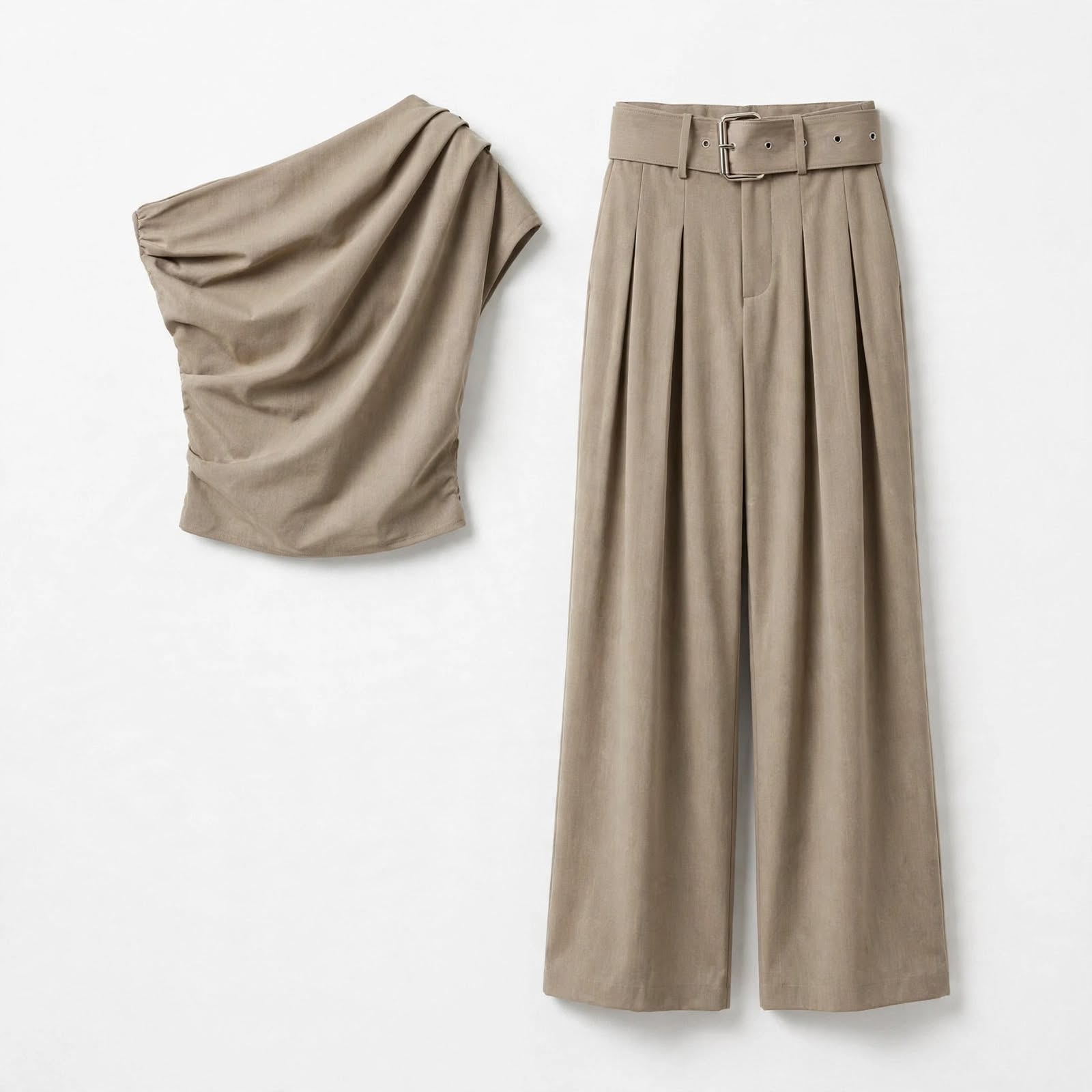 Serafina Goldwell | One Shoulder Top & Trouser Set For Women