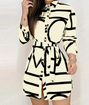 Zoe Mitchell | Printed Button-Front Shirt Dress For Women