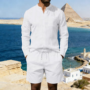 Hugh Barrett | Linen Shirt And Shorts Set For Men