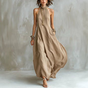 Ava Taylor | Bohemian Halter Maxi Races Dress For Women