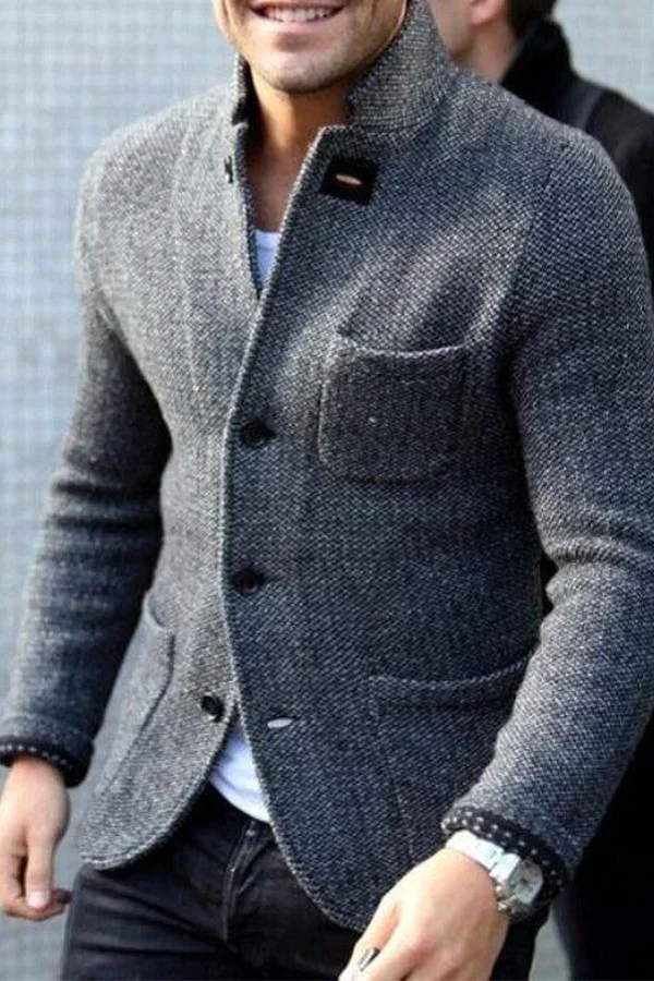 Luca Bellamy | Tailored Knit Button Jacket For Men