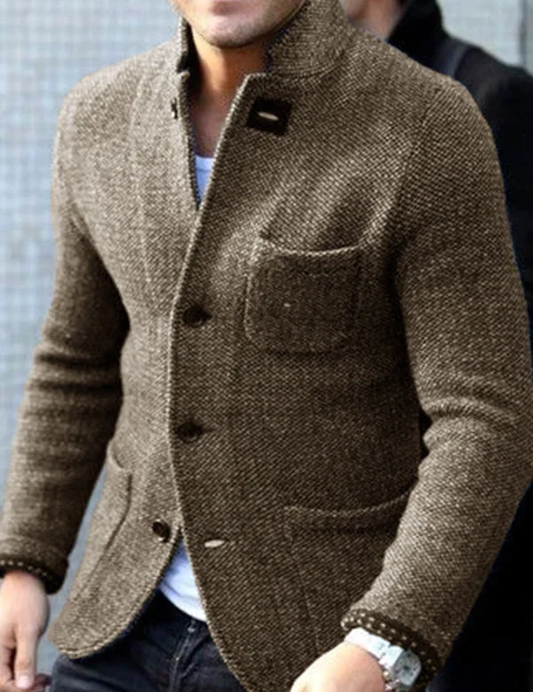 Luca Bellamy | Tailored Knit Button Jacket For Men