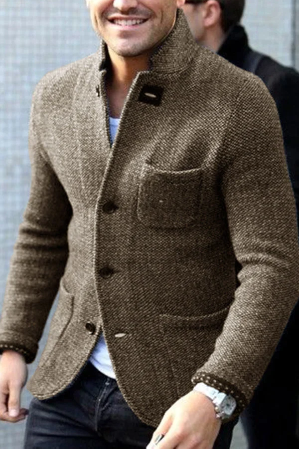 Luca Bellamy | Tailored Knit Button Jacket For Men