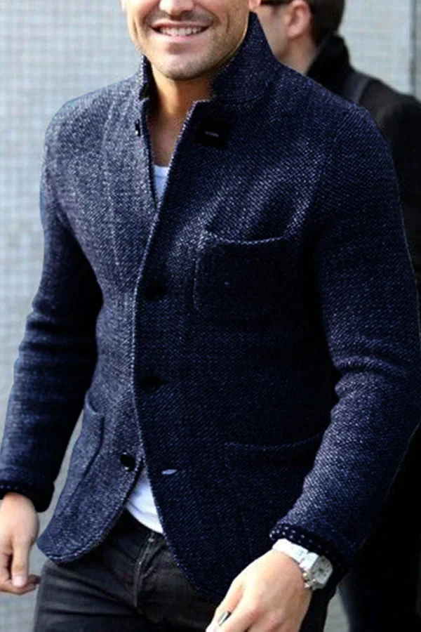Luca Bellamy | Tailored Knit Button Jacket For Men