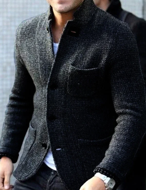 Luca Bellamy | Tailored Knit Button Jacket For Men