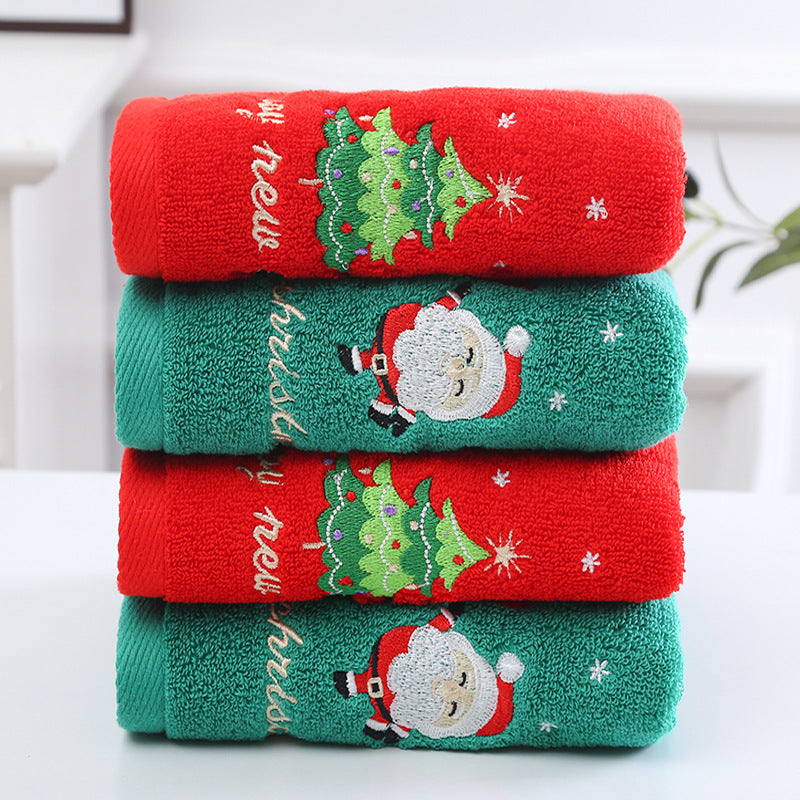 Jolly | Green & Red Santa Tree Christmas Towel Set Unisex