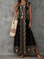Maeve Sutherland | Vintage Print Maxi Dress For Women