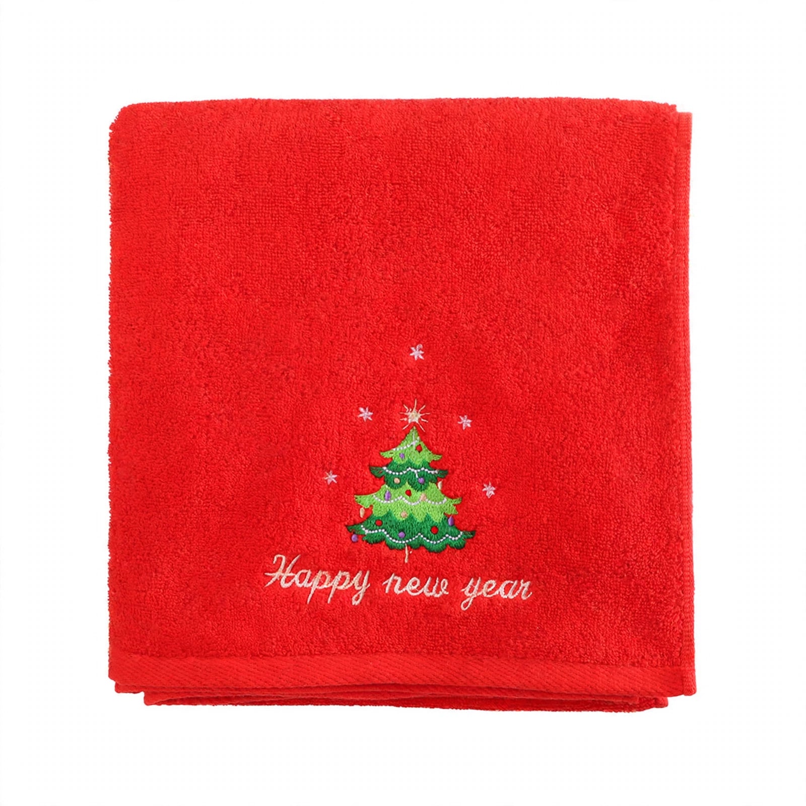 Jolly | Green & Red Santa Tree Christmas Towel Set Unisex