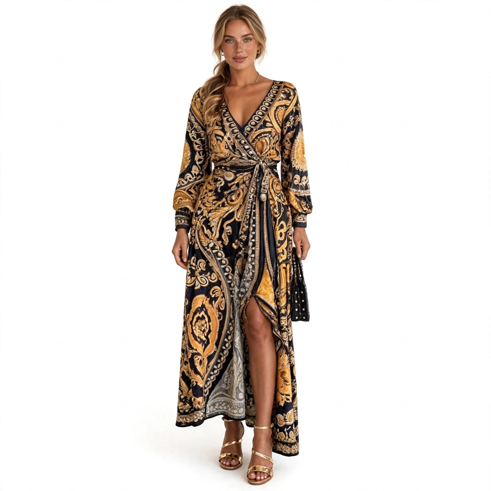 Ella Harrow | Bohemian Maxi Dress With Slit