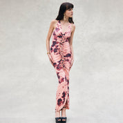 Grace Wilson | Ruched V-Neck Maxi Dress For Women