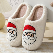 Frosty Cheer | Cream Santa Christmas Slippers Unisex