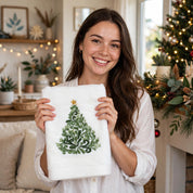 Merry Table | Red Holly Bow Christmas Tea Towel Unisex
