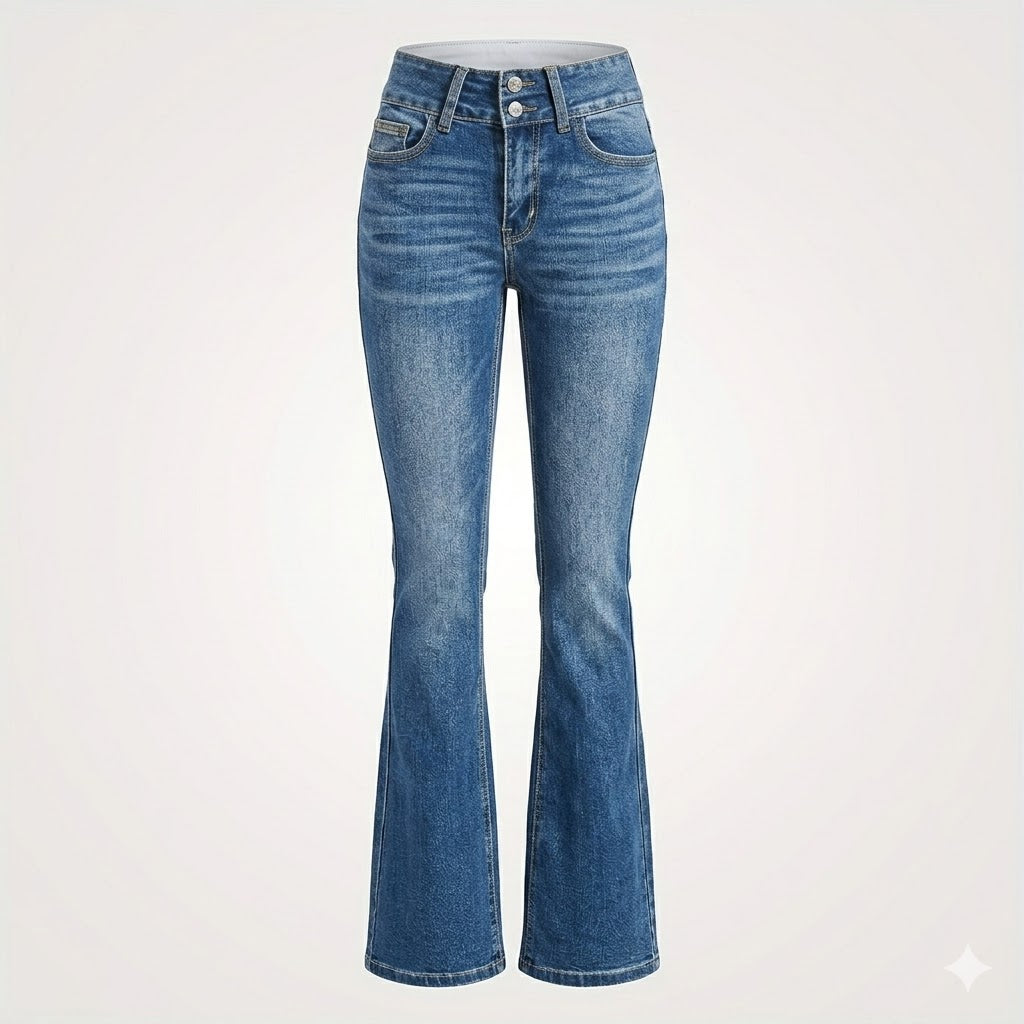 Isabella Moretti | High-Waist Flare Jeans with Sculpted Fit For Women