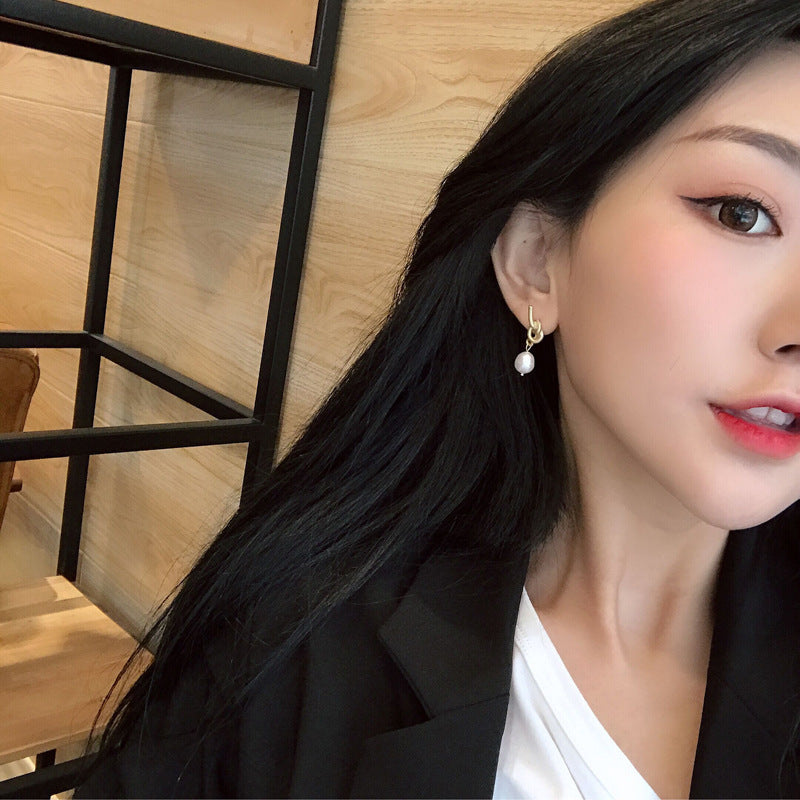 Baroque Pearl Knot Earrings