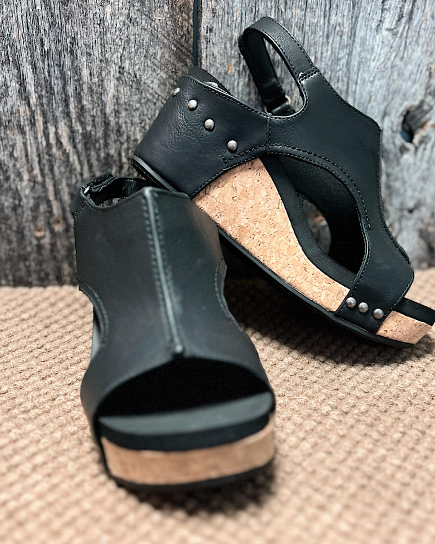 Torvella Lift | Cork Wedge Cut-Out Sandals