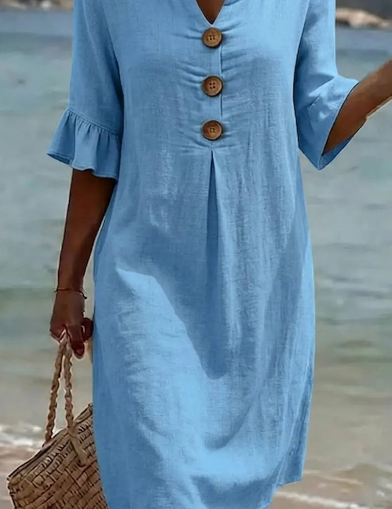 Beatrice Holloway | Relaxed Cotton Mini Dress For Women