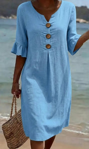 Beatrice Holloway | Relaxed Cotton Mini Dress For Women