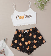 Chloe Merrick | Cookie Print Cami Pajama Set For Women