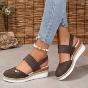 Harper Delaney | Braided Platform Wedge Sandals For Women