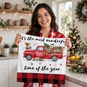 Joyful Home | Red Buffalo Plaid Christmas Kitchen Towel Unisex