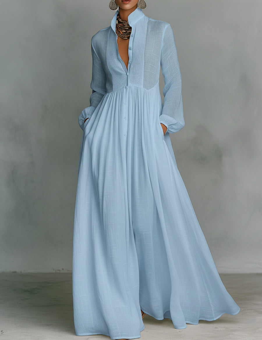 Harper White | Elegant Long Sleeve Maxi Dress For Women