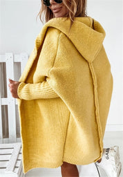 Elise Thornton | Oversized Hooded Knit Cardigan For Women
