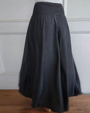 Beatrice Lonsdale | Linen Maxi Skirt With Elastic Waist For Women