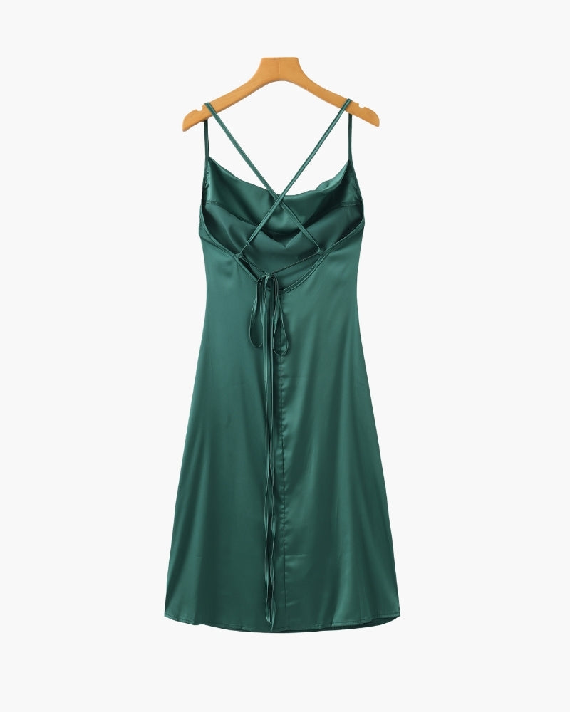 Camille Dupont | Satin Slip Dress with Effortless Parisian Elegance For Women
