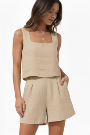 Sabrina Moreau | Linen Two Piece Set For Women