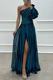 Phoebe Larkin | Striped One-Shoulder Maxi Dress For Women
