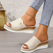 Marina Beckett | Woven Espadrille Wedge Sandals For Women