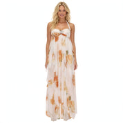 Phoebe Marchant | Halter Maxi Dress With Floral Print For Women