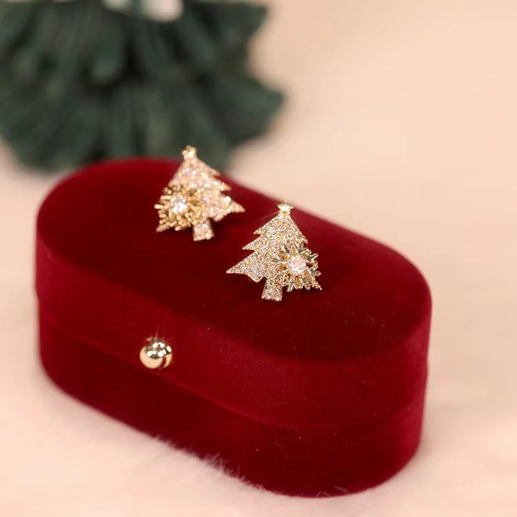 Star | Gold Rotatable Snowflake Christmas Earrings For Women