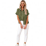 Patrizia Wesford | Linen Look Short Sleeve Shirt For Women