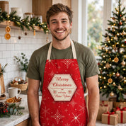 Yule Tide | Red Tartan Reindeer Print Christmas Apron Unisex