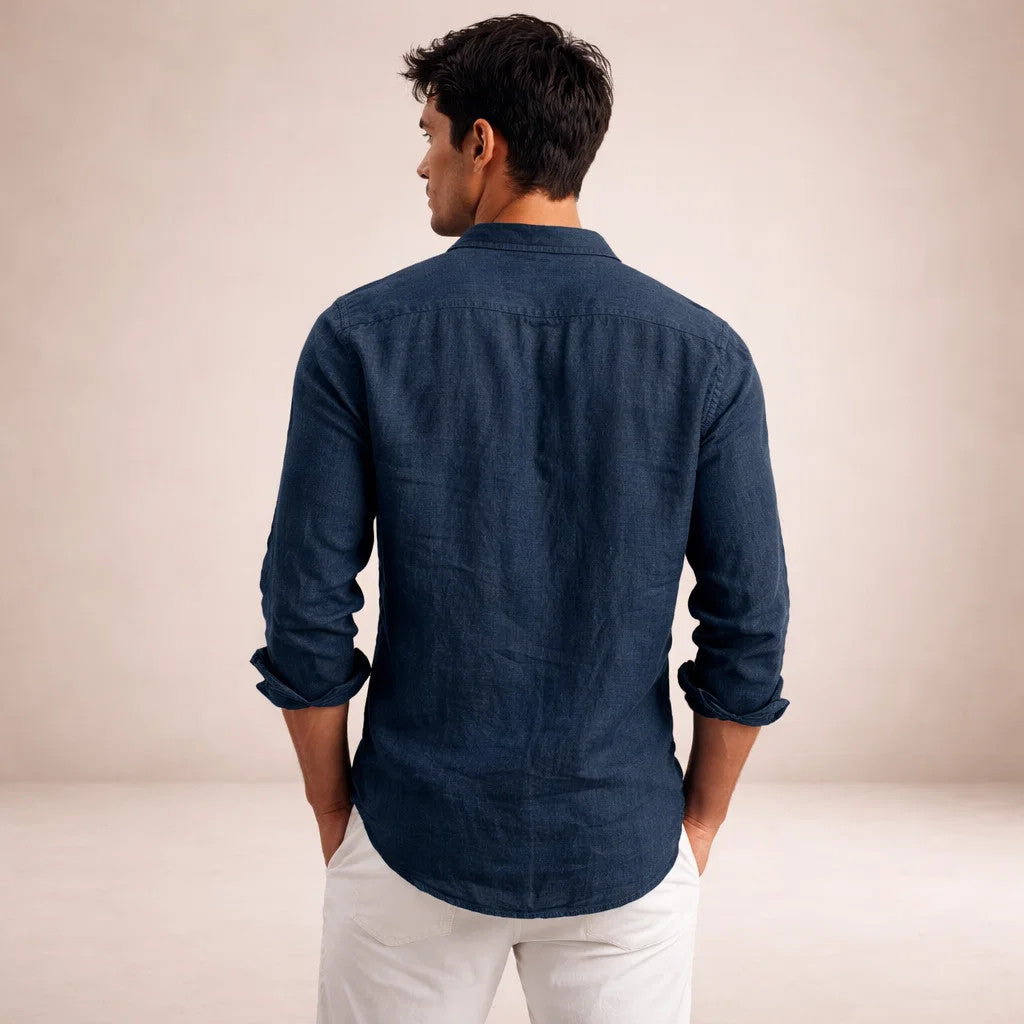 Ethan Bennett | Linen Button-Down Shirt For Men