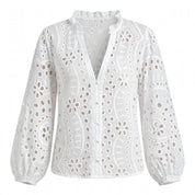 Imogen Ashworth | Broderie Anglaise Long-Sleeve Blouse For Women
